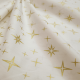 Coton de Noël - POINTS ÉTOILES SUR FOND VERT - coupe minimum ou multiples de 25 x 140 cm