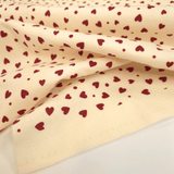 Pannolenci Stampato Little Love H 180 cm - PANNA/CUORI BORDEAUX