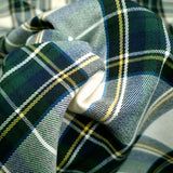 GRÜNER SCOTTISH CHECK-Stoff mit Wolleffekt – H 150 cm