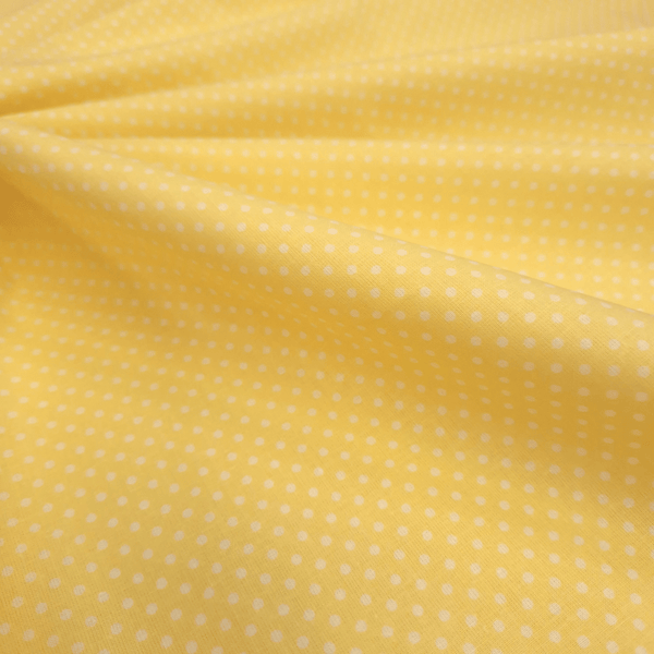 Cotone Percallino H 290 cm - POIS GIALLO