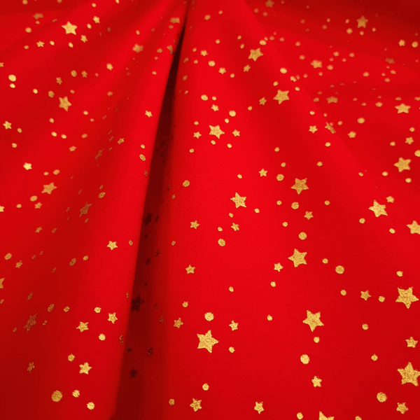 Cotone Natale H 140 cm - CIELO STELLATO/ROSSO