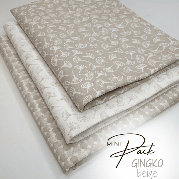 MINI PACK GINGKO BEIGE - 3 pièces 98 x 140 cm