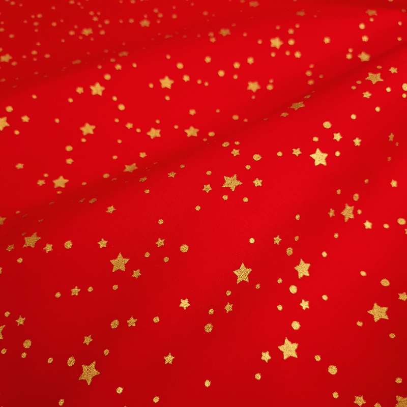 Cotone Natale H 140 cm - CIELO STELLATO/ROSSO