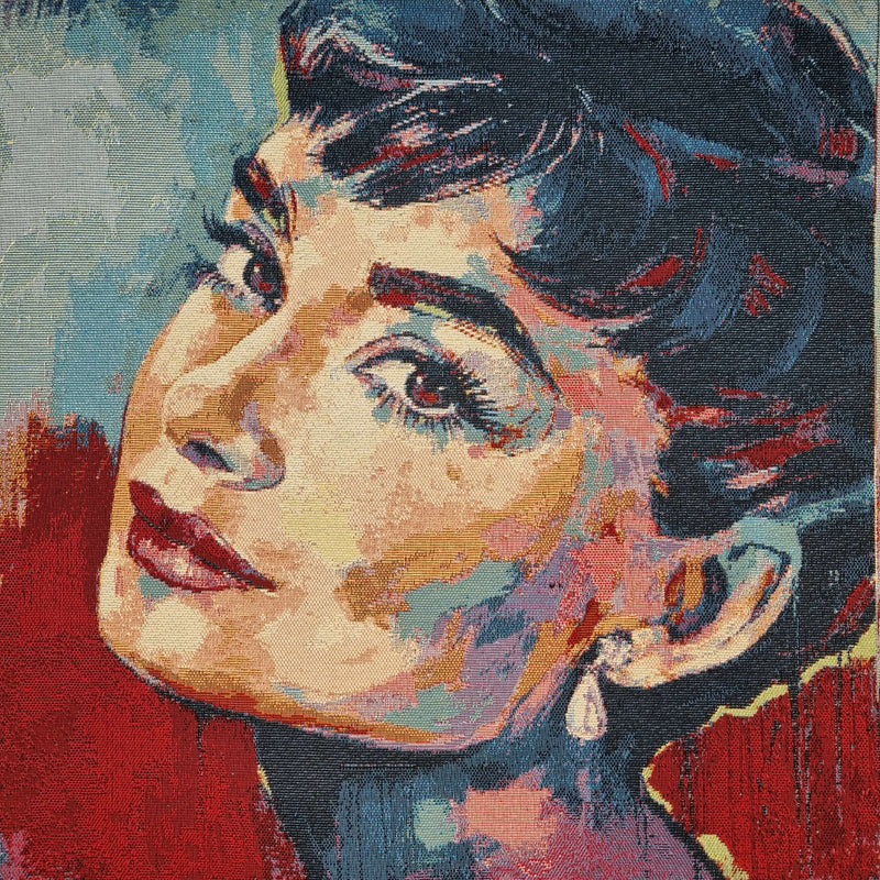 Panneau Gobelin teint en fil 47 x 47 cm - AUDREY HEPBURN