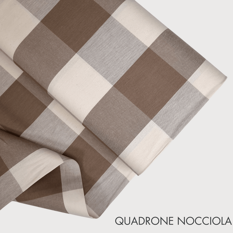 Collezione "Riga, quadretto e unito" H 180 cm - NOCCIOLA