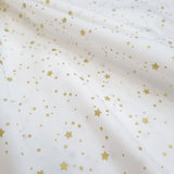 Coton de Noël - POINTS ÉTOILES SUR FOND VERT - coupe minimum ou multiples de 25 x 140 cm