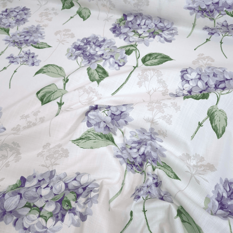 Cotone Fondo Panama H 160 cm - ORTENSIE VIOLA