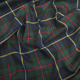 MITTELROTER SCOTTISH CHECK Stoff mit Wolleffekt – H 150 cm