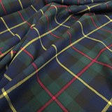 MITTELROTER SCOTTISH CHECK Stoff mit Wolleffekt – H 150 cm