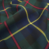 MITTELROTER SCOTTISH CHECK Stoff mit Wolleffekt – H 150 cm