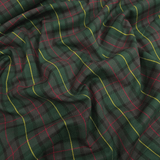 MITTELROTER SCOTTISH CHECK Stoff mit Wolleffekt – H 150 cm