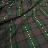 MITTELROTER SCOTTISH CHECK Stoff mit Wolleffekt – H 150 cm