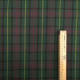 MITTELROTER SCOTTISH CHECK Stoff mit Wolleffekt – H 150 cm