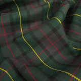 MITTELROTER SCOTTISH CHECK Stoff mit Wolleffekt – H 150 cm