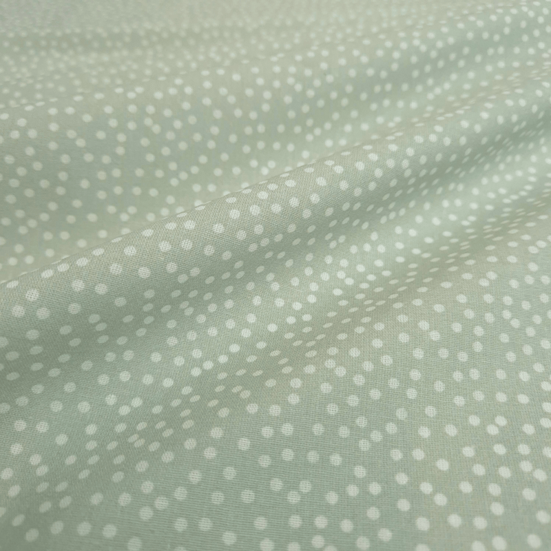 Tessuto Cotone H 140 cm - PALLINI MENTA CHIARO