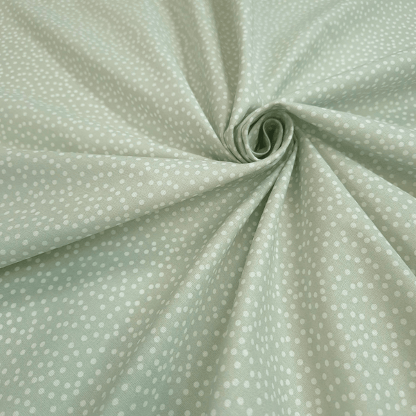 Tessuto Cotone H 140 cm - PALLINI MENTA CHIARO