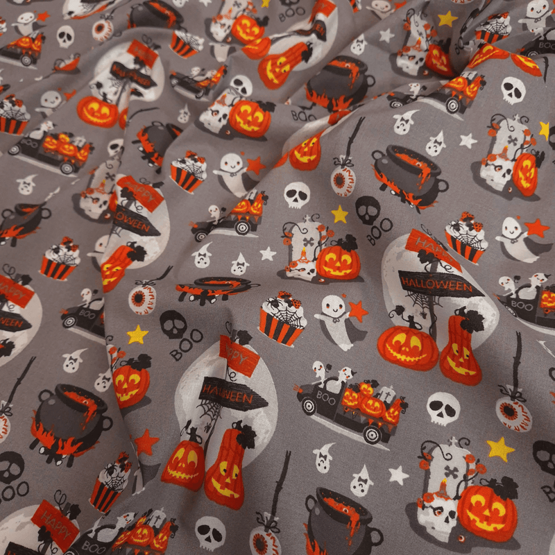 Coton Halloween - PARTY - coupe minimum ou multiples de 25 x 145 cm