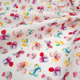 Tissu coton digital H 150 cm - PAPILLONS COLORÉS