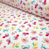 Tissu coton digital H 150 cm - PAPILLONS COLORÉS