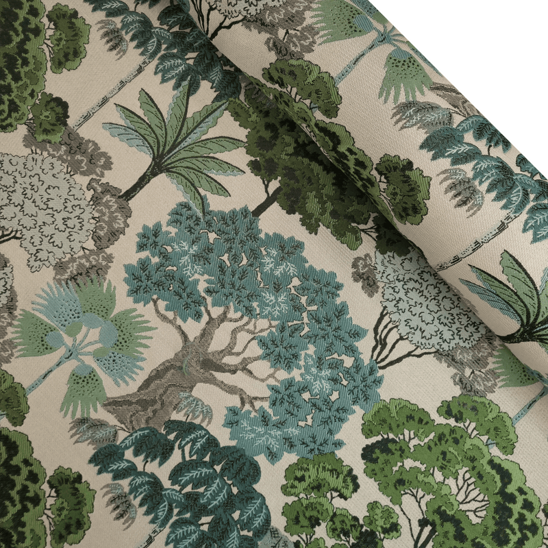 Tessuto Arredo Jacquard H 145 cm - FORESTA TROPICALE