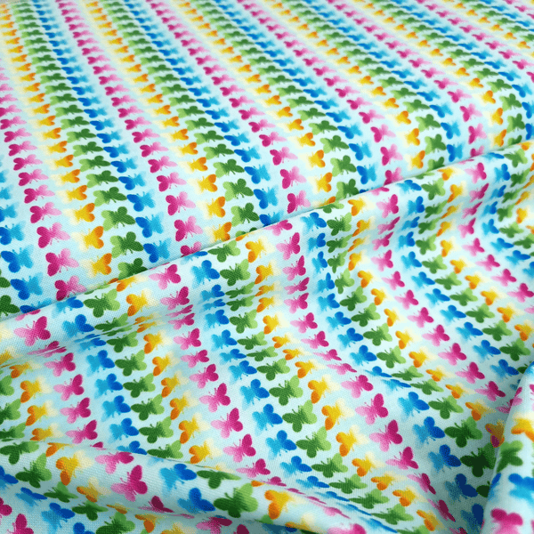 Cotone Americano H 110 cm - MINI FARFALLE/MULTICOLOR