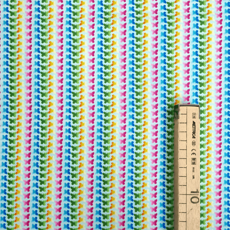 Cotone Americano H 110 cm - MINI FARFALLE/MULTICOLOR