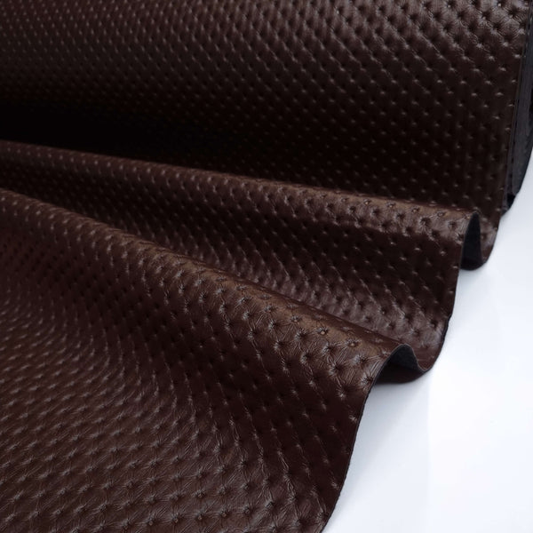 Cuir Eco EFFET MATELASSÉ H 140 cm - CHOCOLAT