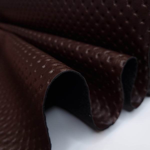 Cuir Eco EFFET MATELASSÉ H 140 cm - CHOCOLAT