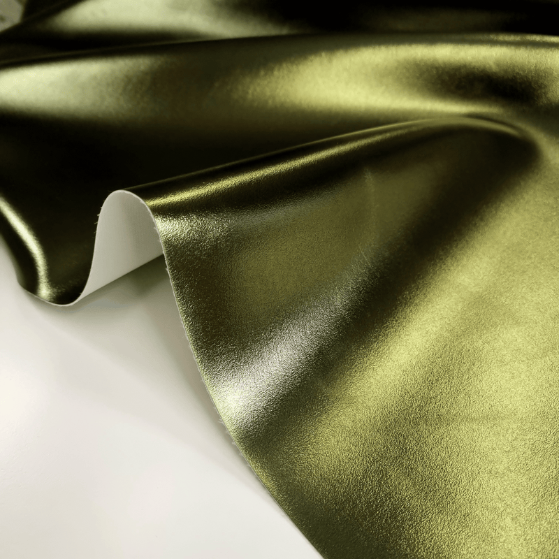 Similpelle H 140 cm - EFFETTO METALLICO VERDE