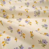 Tissu Coton Digital H 140 cm - BLEUETS LILAS/CRÈME