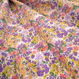 Tissu Coton Digital H 140 cm - FLEURS VIOLES