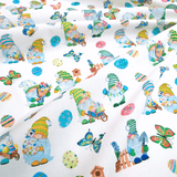 Tissu coton numérique H 150 cm - GNOMES DE PÂQUES