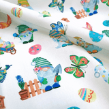 Tissu coton numérique H 150 cm - GNOMES DE PÂQUES