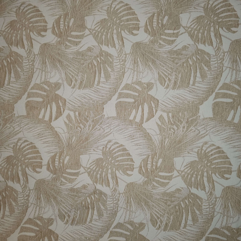 Jacquard-Möbelstoff H 280 cm – BEIGE BLÄTTER