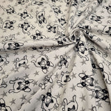 Tissu d'ameublement jacquard H 140 cm - BULLDOG AND STARS