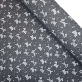 Tissu d'ameublement Jacquard H 140 cm - CHIENS/GRIS FONCÉ