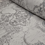 Tissu d'ameublement Jacquard H 140 cm - DAMAS GRIS