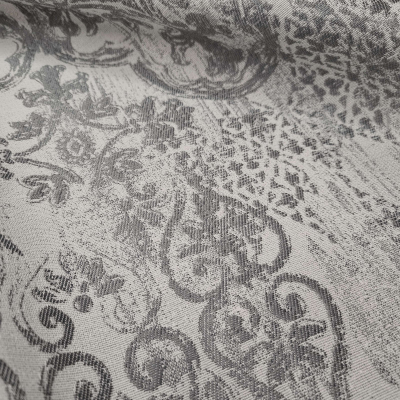 Tissu d'ameublement Jacquard H 140 cm - DAMAS GRIS