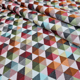 Tissu d'ameublement Jacquard H 140 cm - HEXAGONE GÉOMÉTRIQUE MULTICOLORE