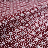 Tissu d'ameublement Jacquard H 140 cm - HEXAGON ÉTOILES BORDEAUX