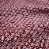 Tissu d'ameublement Jacquard H 140 cm - HEXAGON ÉTOILES BORDEAUX