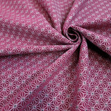 Tessuto Arredo Jacquard H 140 cm - STELLA ESAGONALE FUXIA