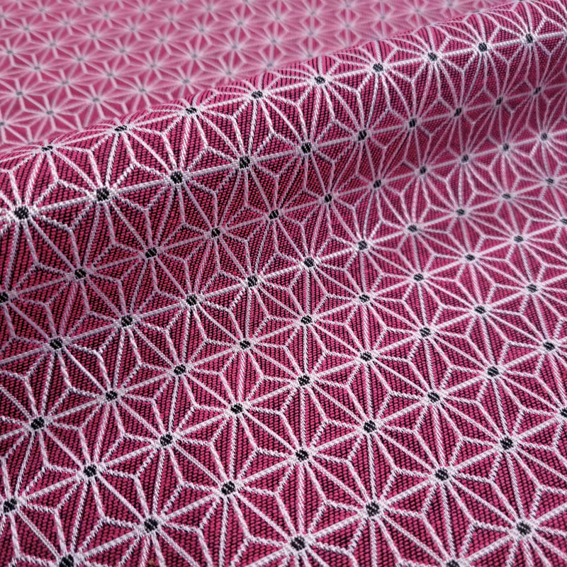 Tessuto Arredo Jacquard H 140 cm - STELLA ESAGONALE FUXIA