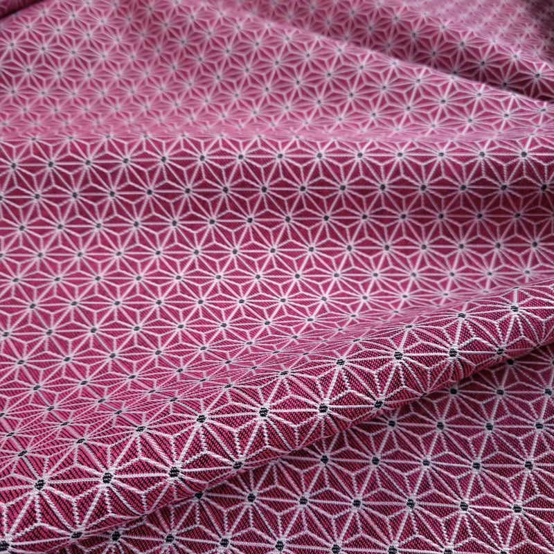 Jacquard-Möbelstoff H 140 cm – FUCHSIA HEXAGON STAR