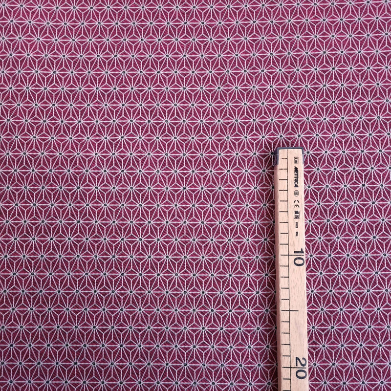 Jacquard-Möbelstoff H 140 cm – FUCHSIA HEXAGON STAR