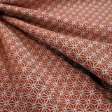 Tessuto Arredo Jacquard H 140 cm - STELLA ESAGONALE ARANCIO