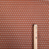 Tissu d'ameublement Jacquard H 140 cm - ÉTOILE HEXAGONE ORANGE