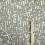 Tissu d'ameublement Jacquard H 140 cm - MOTIF BEIGE FONCÉ