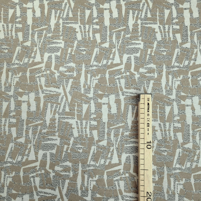 Tessuto Arredo Jacquard H 140 cm - FANTASIA BEIGE SCURO