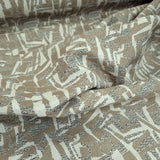 Tissu d'ameublement Jacquard H 140 cm - MOTIF BEIGE FONCÉ